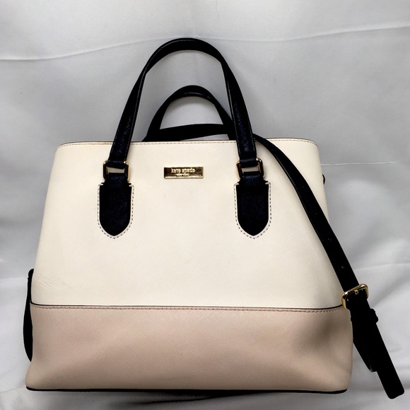 kate spade Handbags - Kate Spade Evangelie LaurelWay Ivory ColorBlock Saffiano Leather ✅Offers Welcome
